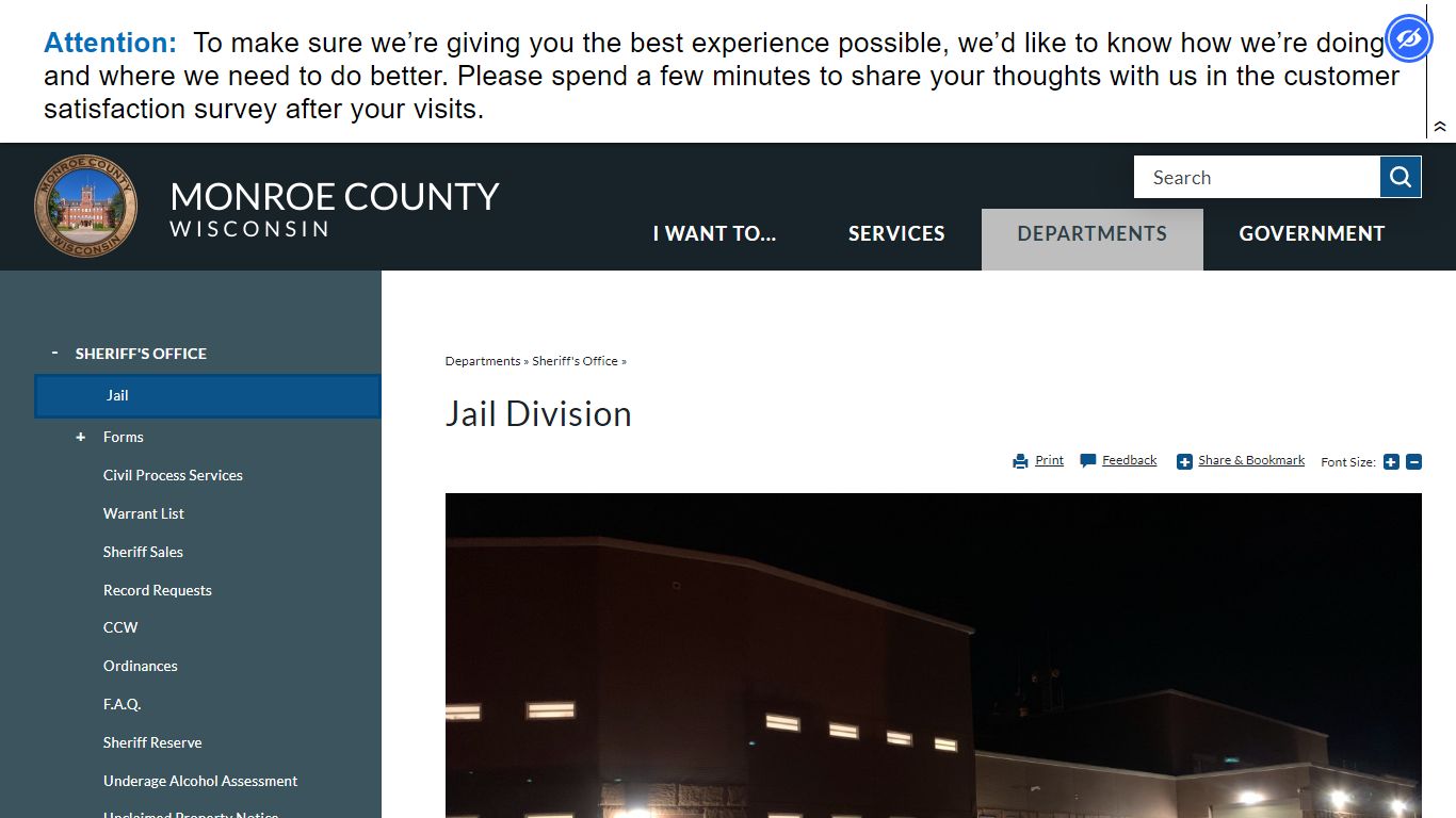 Jail Division | Monroe County, WI